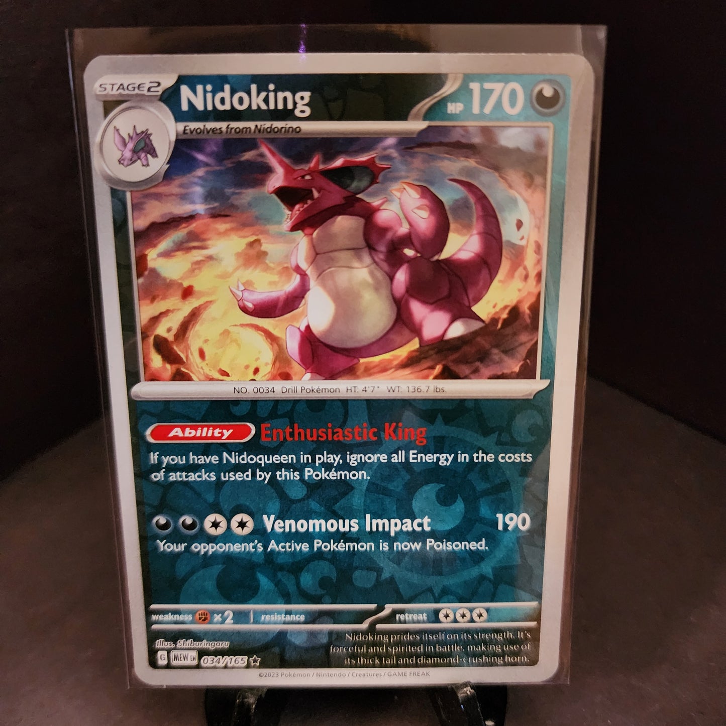 Single - Nidoking RH 34/165 - Scarlet and Violet 151