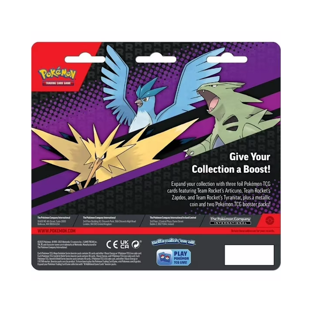 Pokémon TCG: 2 Pack Blister (Articuno, Zapdos, Tyranitar) 3 Tab