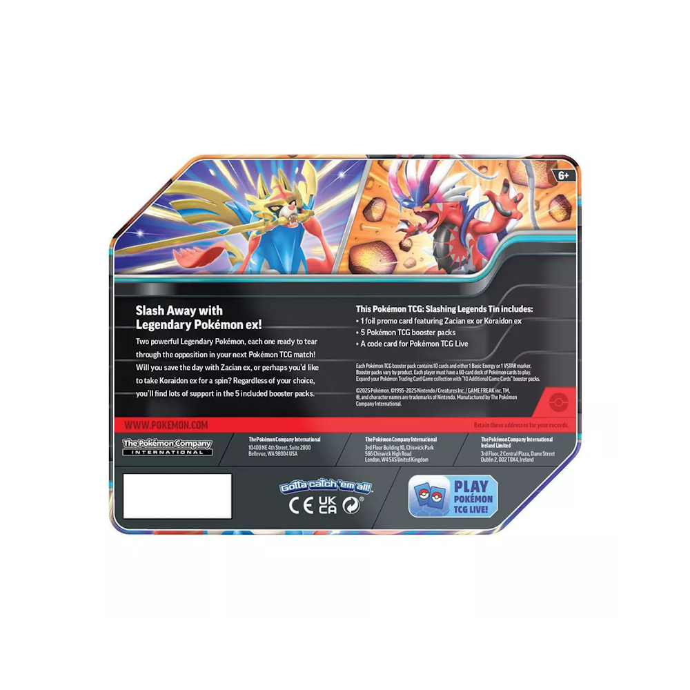 Pokémon TCG: Slashing Legends Tin (Zacian)