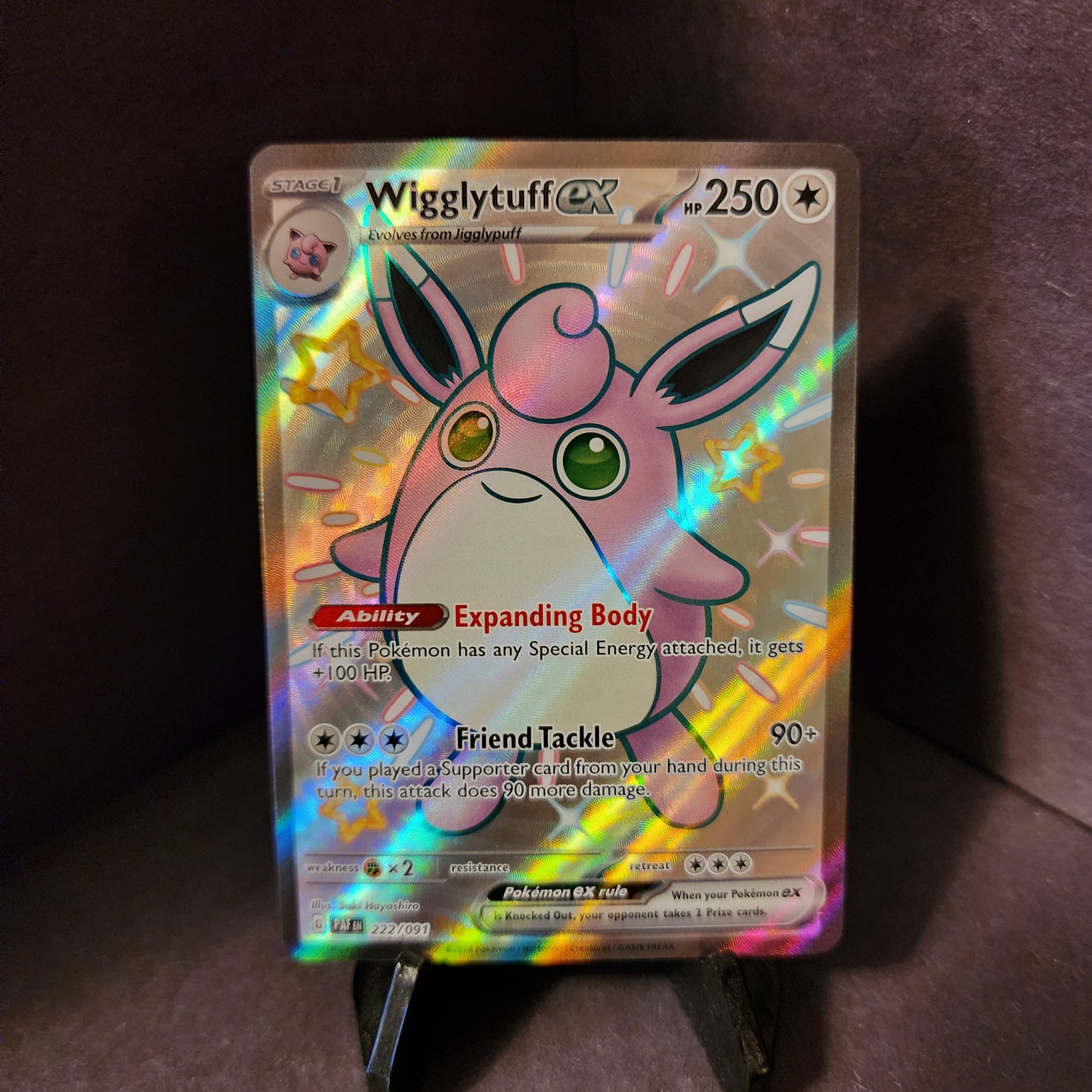 Single - Wigglytuff EX 222/091 - Paldean Fates