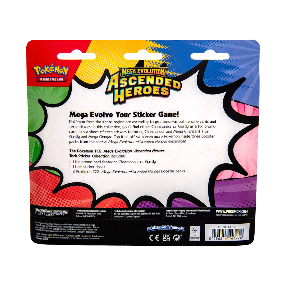 Pokémon TCG: Ascended Heroes Tech Sticker Collection (Gastly)