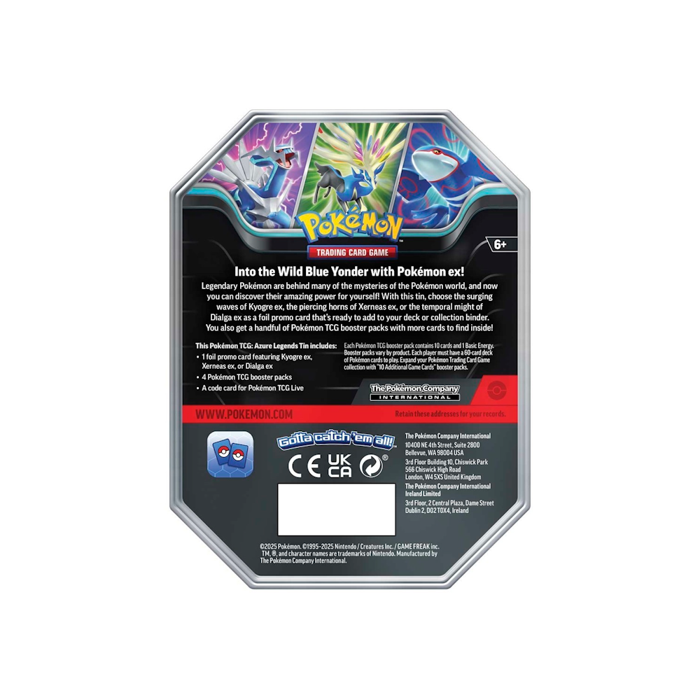 Pokémon TCG: Azure Legends International Tin (Kyogre ex)