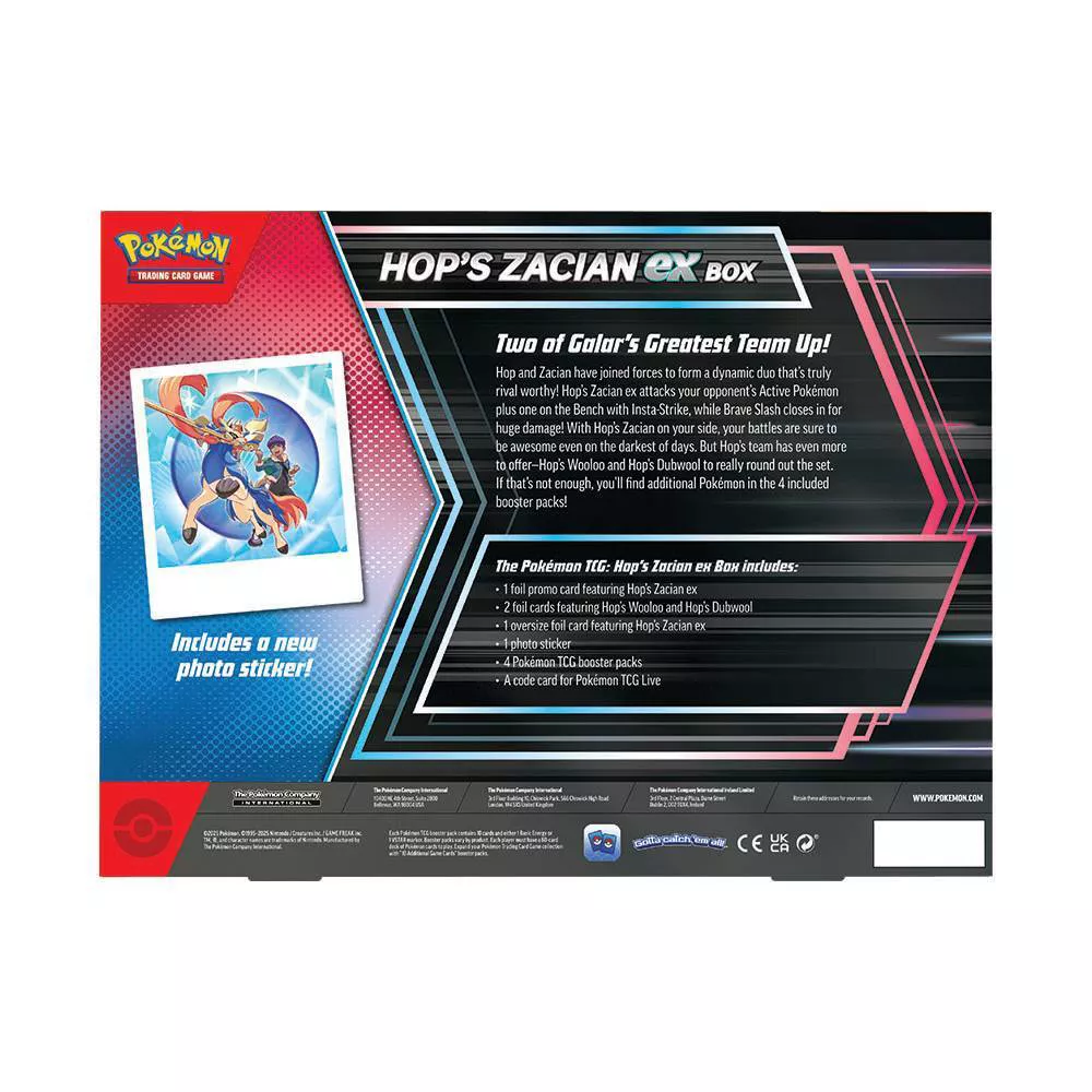 Pokémon TCG: Hop's Zacian ex Box