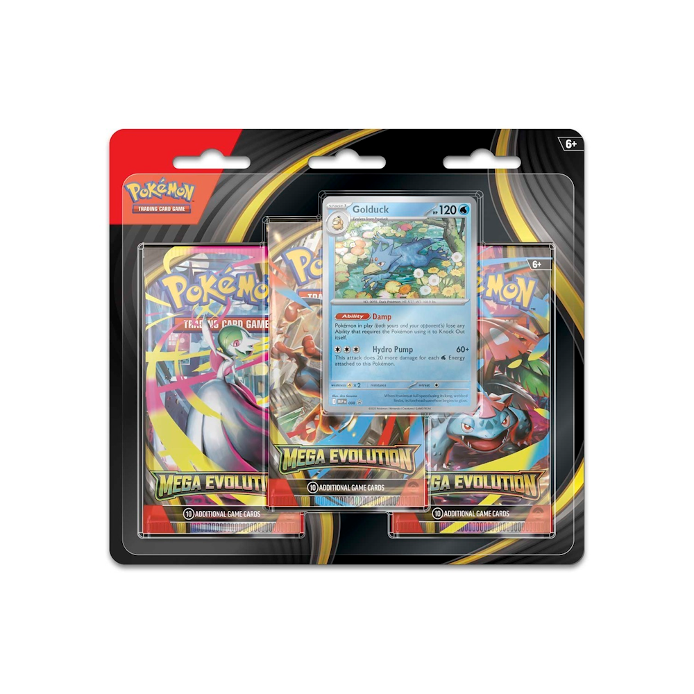 Pokémon TCG: Mega Evolution 3-Pack Blister (Golduck)