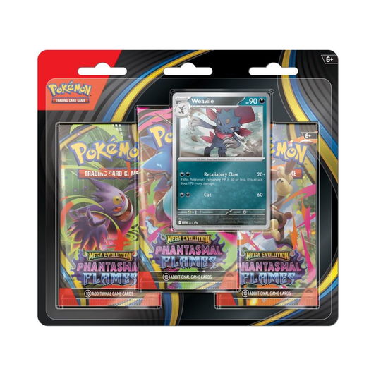 Pokémon TCG: Phantasmal Flames 3-Pack Blister (Weavile)