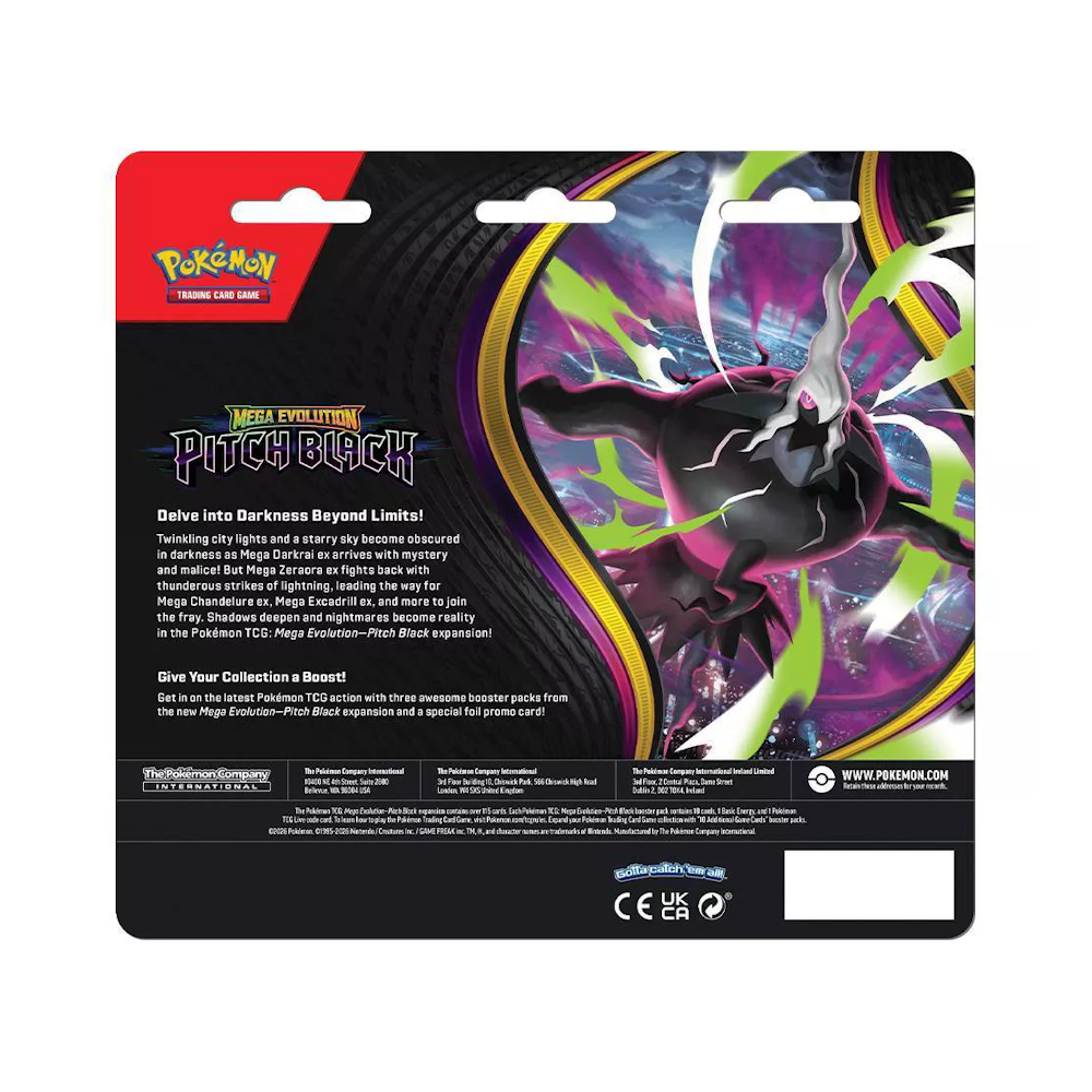 Pokémon TCG: Pitch Black 3-Pack Blister (Binacle)