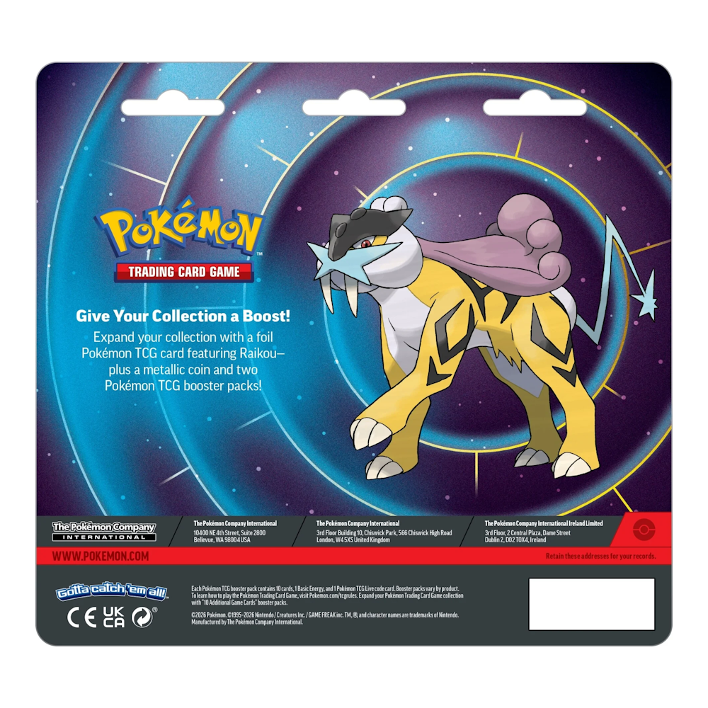 Pokémon TCG: 2 Pack Blister (Raikou) 3 Tab