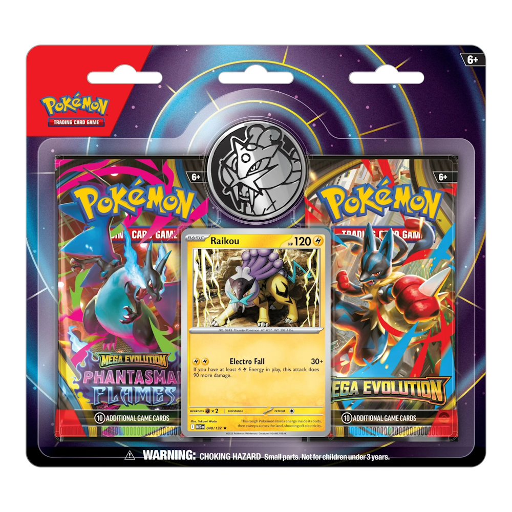 Pokémon TCG: 2 Pack Blister (Raikou) 3 Tab