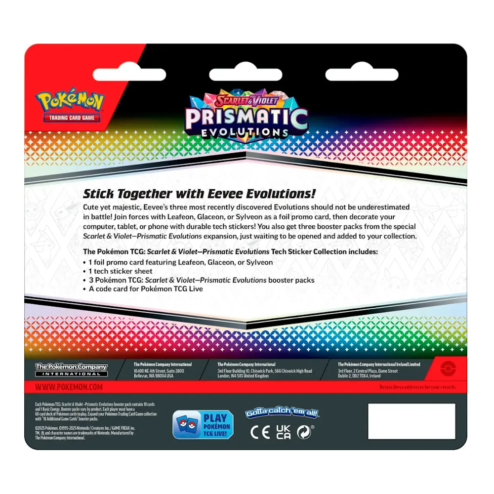 Pokémon TCG: Prismatic Evolutions Tech Sticker Collection