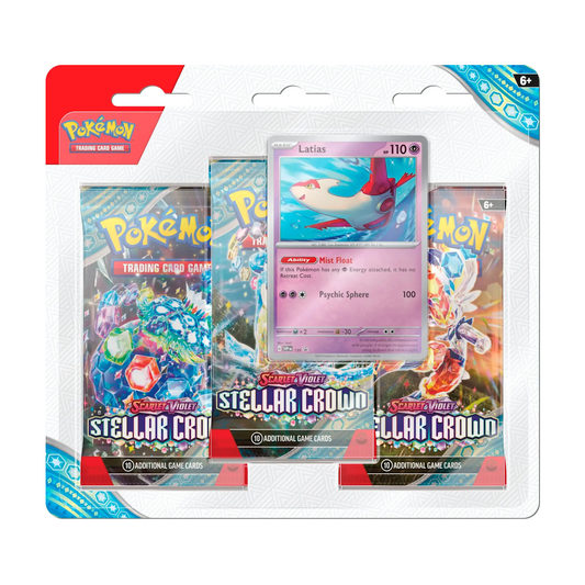 Pokémon TCG: Stellar Crown 3 Pack Blister