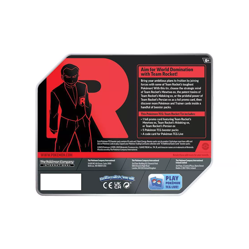 Pokémon TCG: Team Rocket Tin (Mewtwo)
