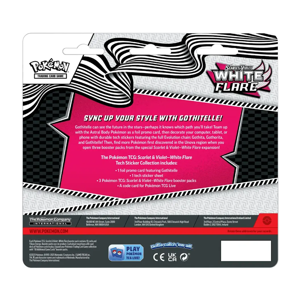 Pokémon TCG: White Flare Tech Sticker 3 Pack